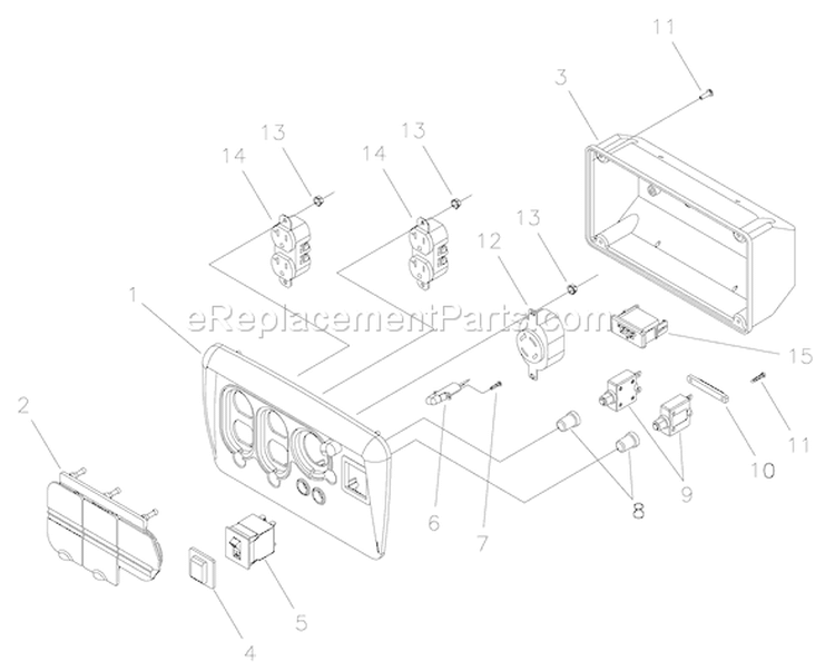 Page B Diagram and Parts List for 030419-0  Briggs and Stratton Generator